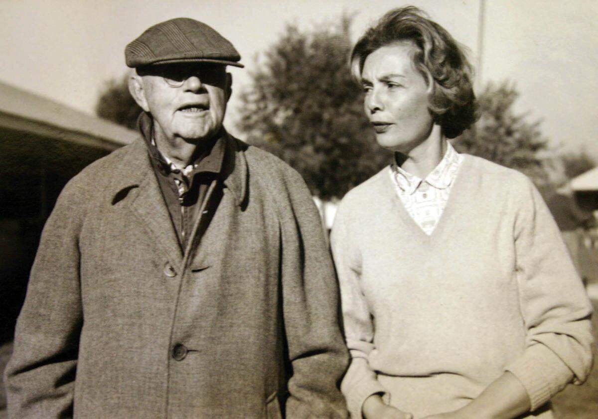 Alice Chandler with father Hal Price Headley, who co-founded Keeneland. Alice founded Mill Ridge Farm. Photo courtesy Keeneland