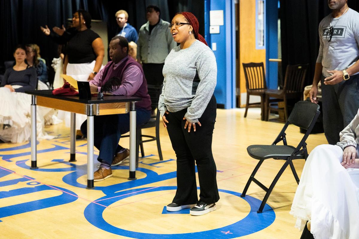 Sanctuary Road principal artist Kayla Wilson Emerson rehearses on Saturday, March 1, 2025.