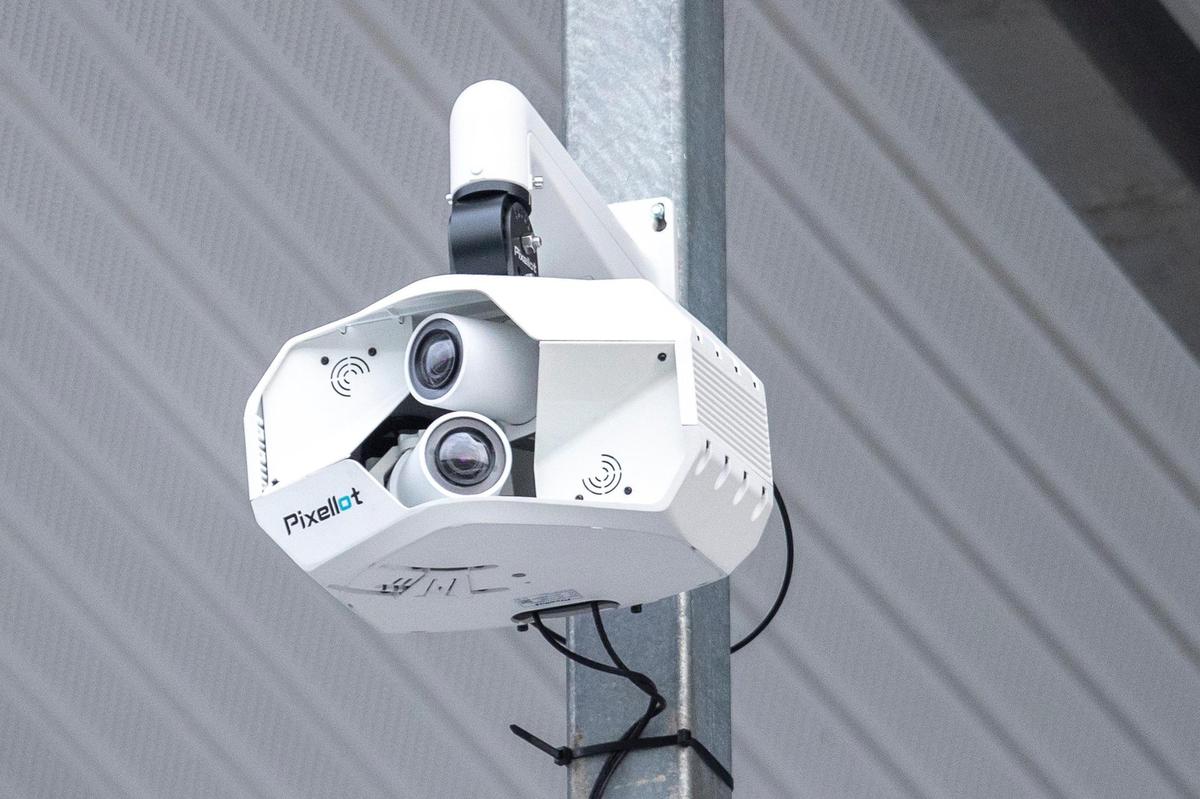 A robot camera was mounted near the press box at Great Crossing High School’s Birds Nest Football Field in Georgetown. The camera adjusts to the action and live streams games automatically based on a schedule on the NFHS Network.