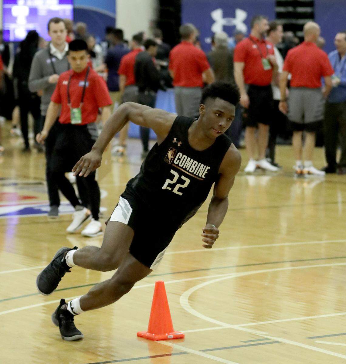 Kentucky's Hamidou Diallo took part in drills during the NBA Combine in Chicago last week.