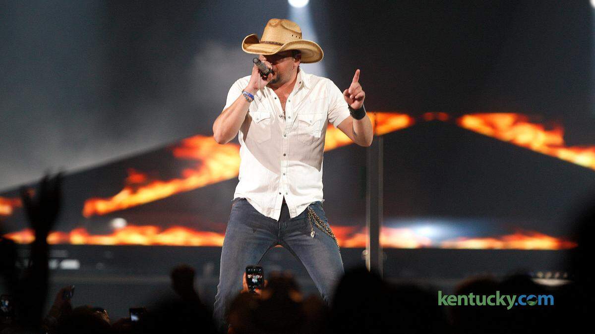Jason Aldean performs at Rupp Arena in Lexington, Ky., Saturday, September 13, 2014. Photo by Matt Goins