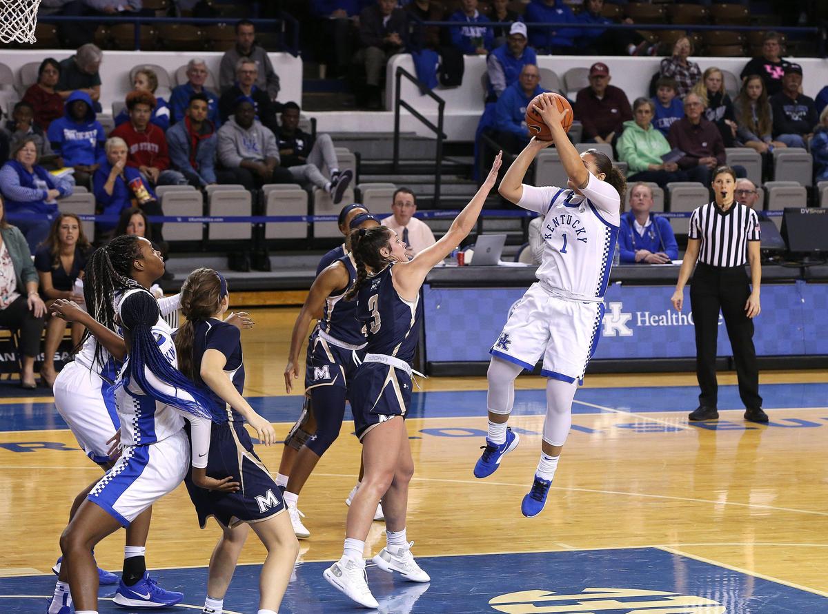 Kentucky’s Sabrina Haines is averaging 11.2 points and 4.8 rebounds per game. She is shooting 48.1 percent from three-point range (13-for-27).