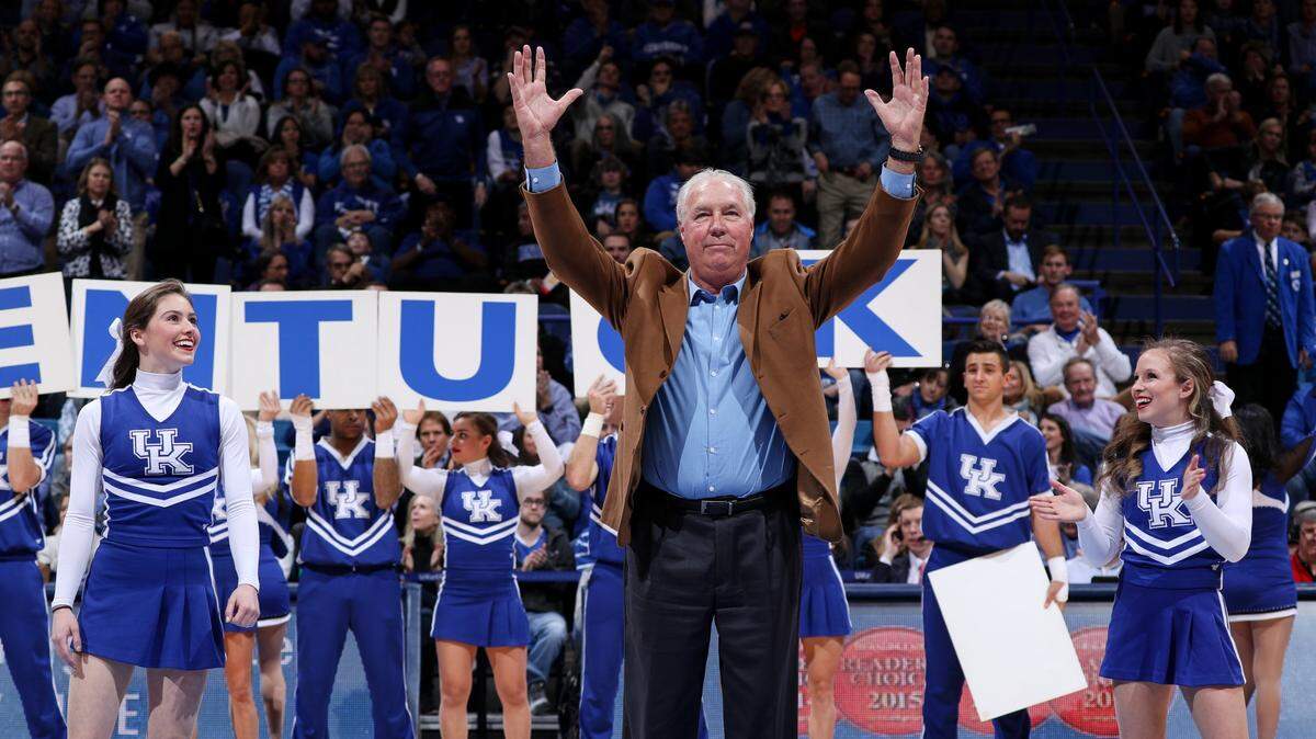 Mike Pratt was the ceremonial “Y” for Kentucky’s game against Georgia on Dec. 31, 2017, at Rupp Arena.
