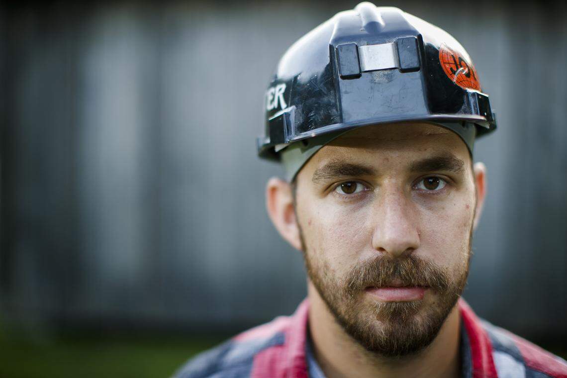 Scotty Cox, of Evarts, Ky., was among about 1,100 coal miners in Kentucky, West Virginia and Virginia who lost their jobs when coal company Blackjewel filed bankruptcy in early this month, Thursday, July 25, 2019. Cox does not plan to return to coal mining and has arranged to go to community college to train as a physical therapy assistant