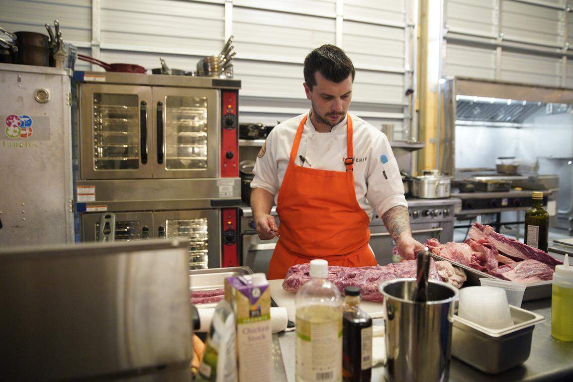 Chef Eddie Konrad has earned the nickname “Eddie Money” for blowing his team’s budget at Whole Foods on lamb. But. He can seriously cook, and was in the top three for a dessert too. So I think he has a legitimate shot.