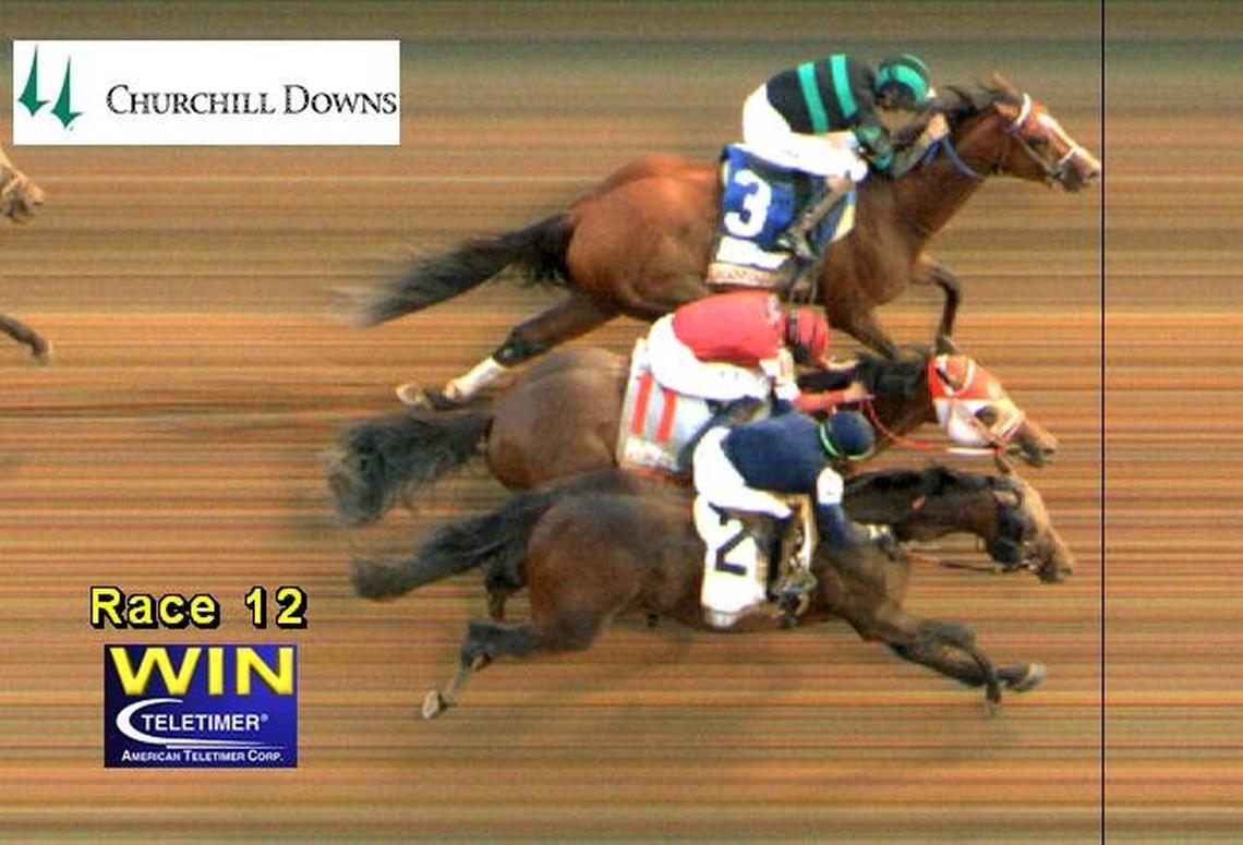 The 2024 Kentucky Derby photo finish, which saw Mystik Dan defeat Sierra Leone and Forever Young, was the first Derby decided by a nose margin since 1996. Mystik Dan (3) finished first, with Sierra Leone (2) in second and Forever Young (11) in third.