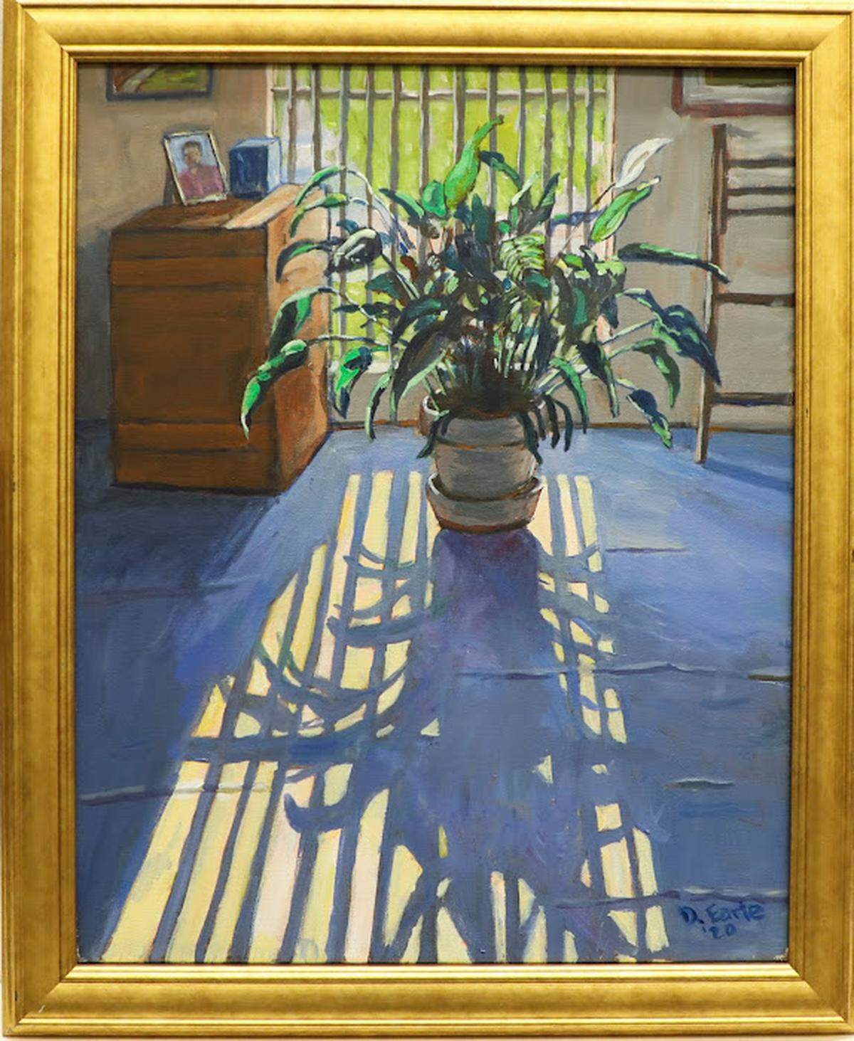 “Morning Sun #1,” by David Earle of Lexington, who said during the early months of the pandemic he was drawn to stay at home and paint interior scenes rather than his traditional landscapes.