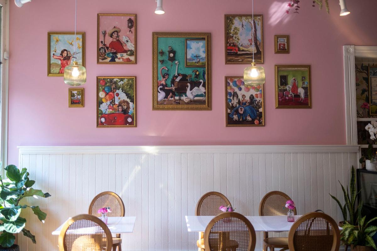 Lexington Tea and Brie has seating for about 28 so reservations are recommended but they will take walk-ins if there are seats available.