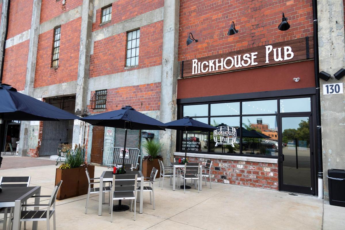 The patio at Rickhouse Pub during its opening week at the distillery district in Lexington, Sept. 15.