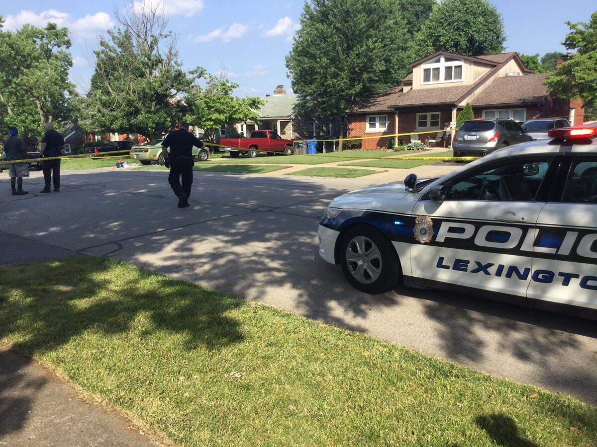 Lexington police investigate after a man was found Sunday night in the 100 block of St. Ann Drive with potentially life-threatening injuries consistent with a gunshot wound.