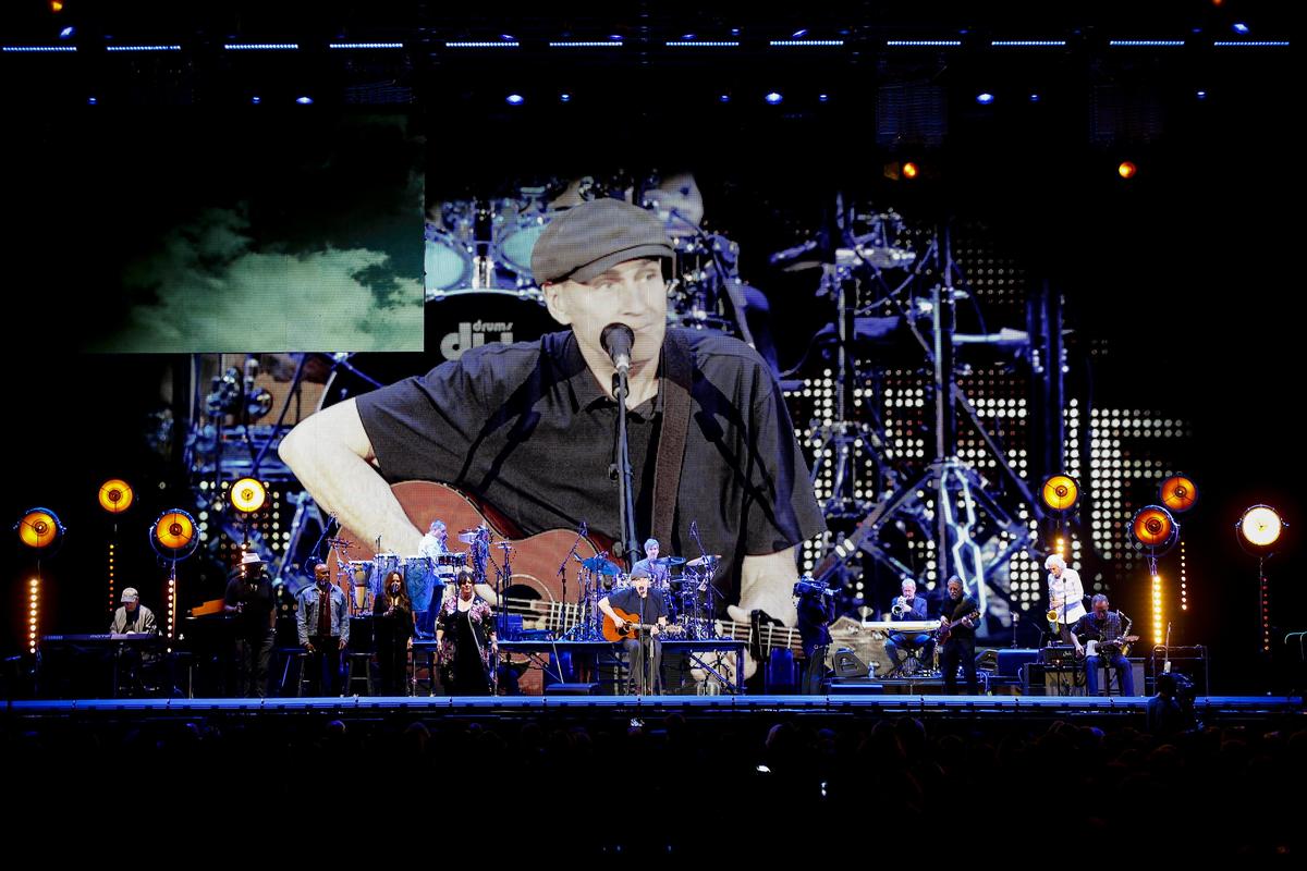 James Taylor and his All-Star Band performed “Sunny Skies” during a show Wednesday at Rupp Arena in Lexington.