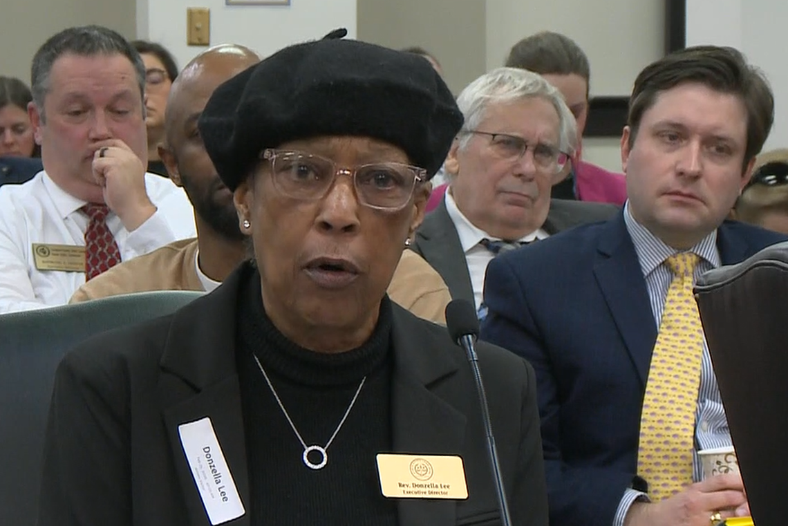 The Rev. Donzella Lee, director of the Franklin-Simpson Human Rights Commission, testifies to the House Judiciary Committee.