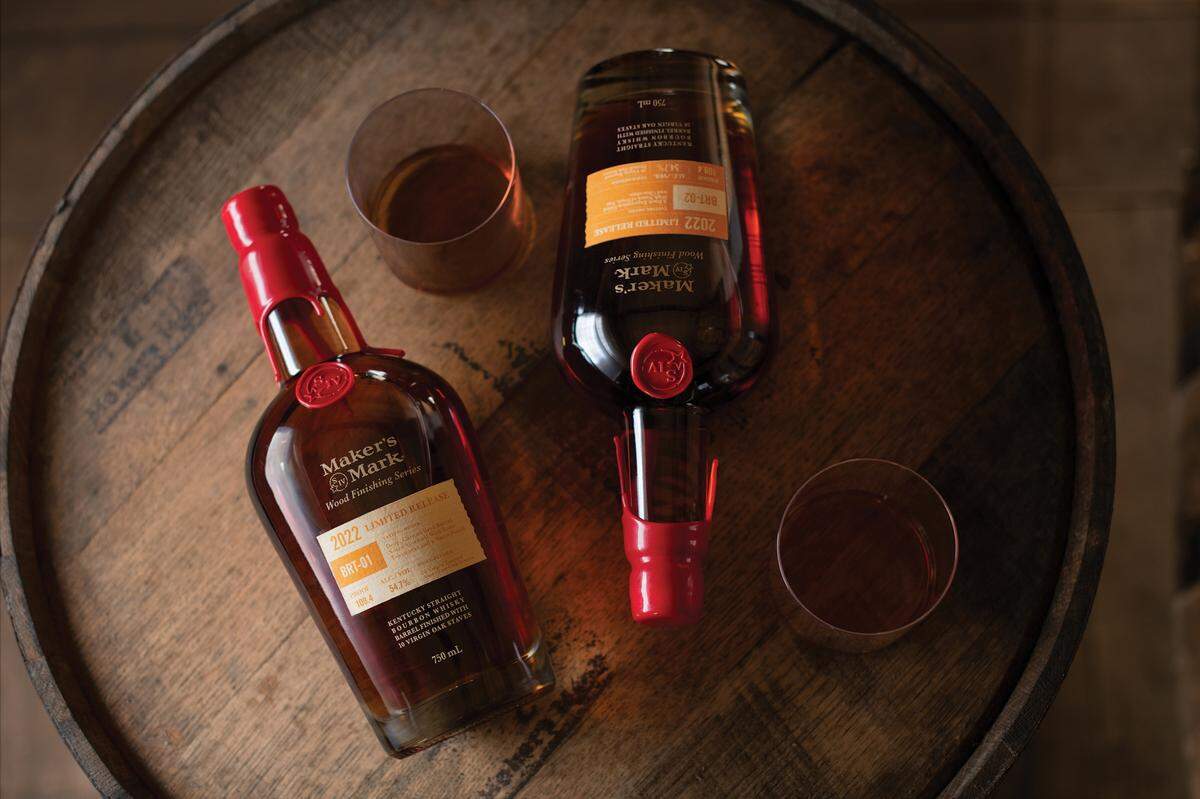 For the latest in its Wood Finishing series, Maker’s Mark is releasing two versions of its premium bourbon. One showcases whisky aged in the “hotter top” of the rickhouse, the other in the “cooler bottom.”