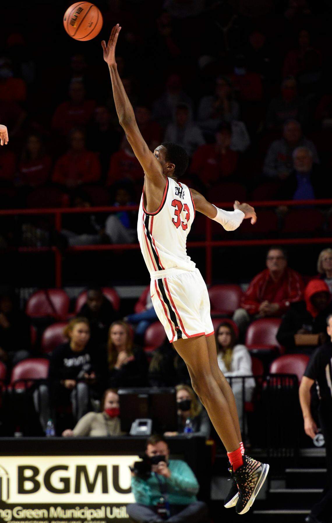 Through games of Dec. 15, Western Kentucky center Jamarion Sharp (33) leads NCAA Division I men’s basketball in blocked shots, averaging 4.91 a game.
