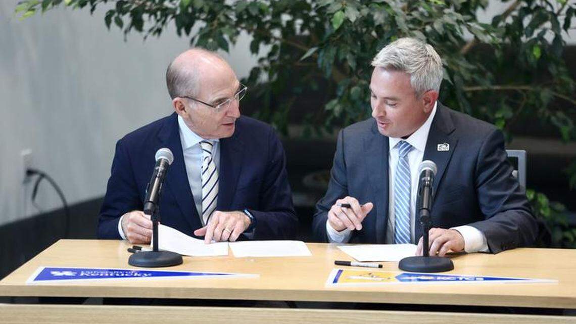The University of Kentucky and the Kentucky Community and Technical College System signed a transfer agreement on Monday, June 10, 2024, meaning students will be able to easily transfer credits from a state community or technical college to a four-year degree from UK.