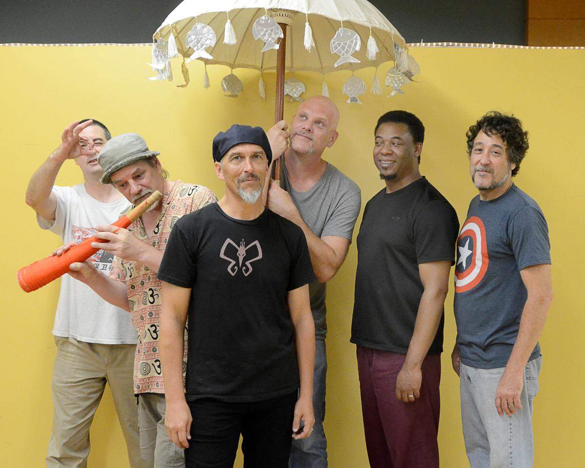 Catawampus Universe is (from left) Dave Farris, Tripp Bratton, Joel  Crisp, Willie Eames, Steve Cherry, and Tim Welch.