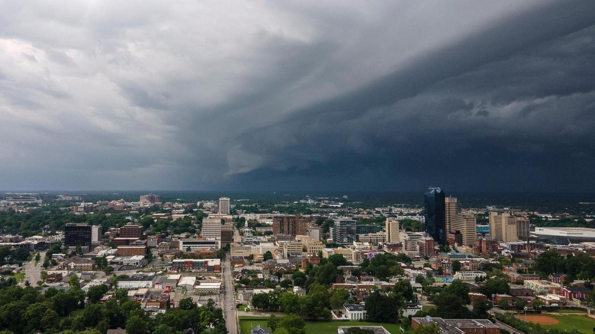 Storm clouds roll into Lexington, Ky., on Sunday, July 2, 2023.