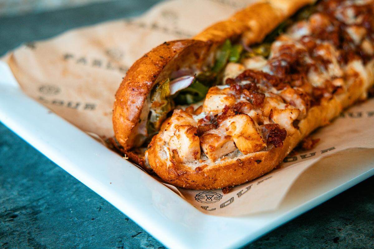 PARLOUR’s menu also has grinders like this chicken bacon ranch sandwich. 