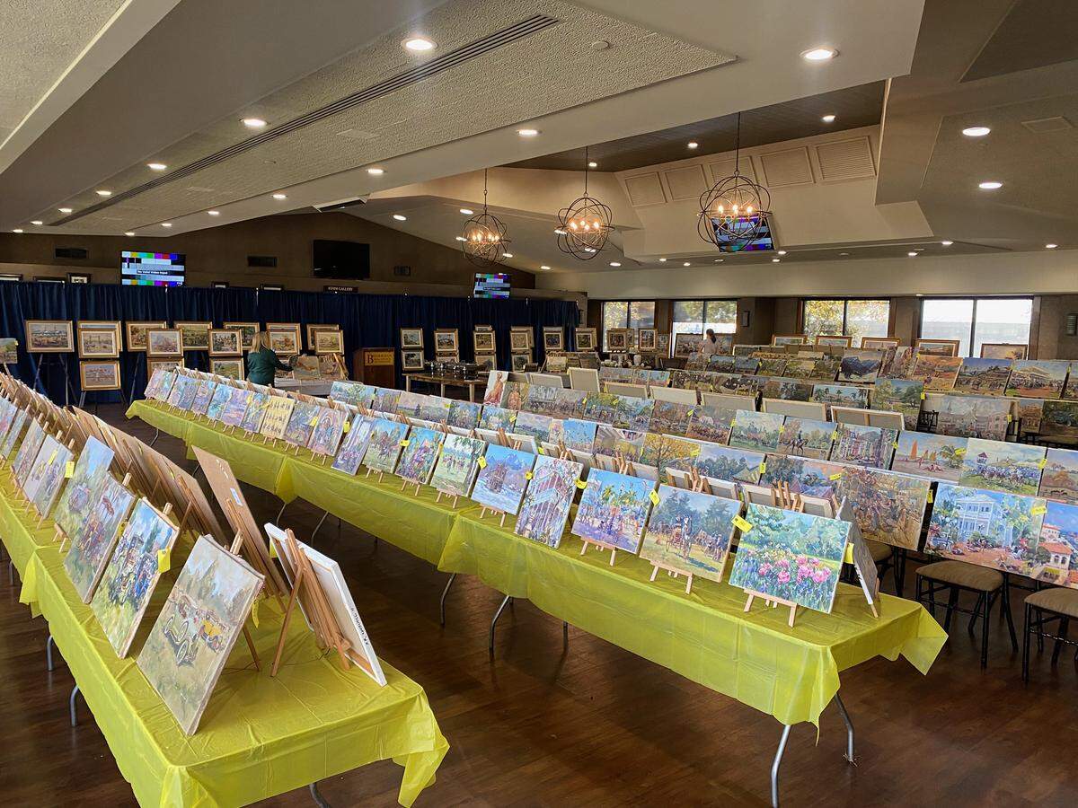 Paintings by Peter Williams will be auctioned by Biederman Real Estate & Auctioneers at Fasig-Tipton Nov. 1.
