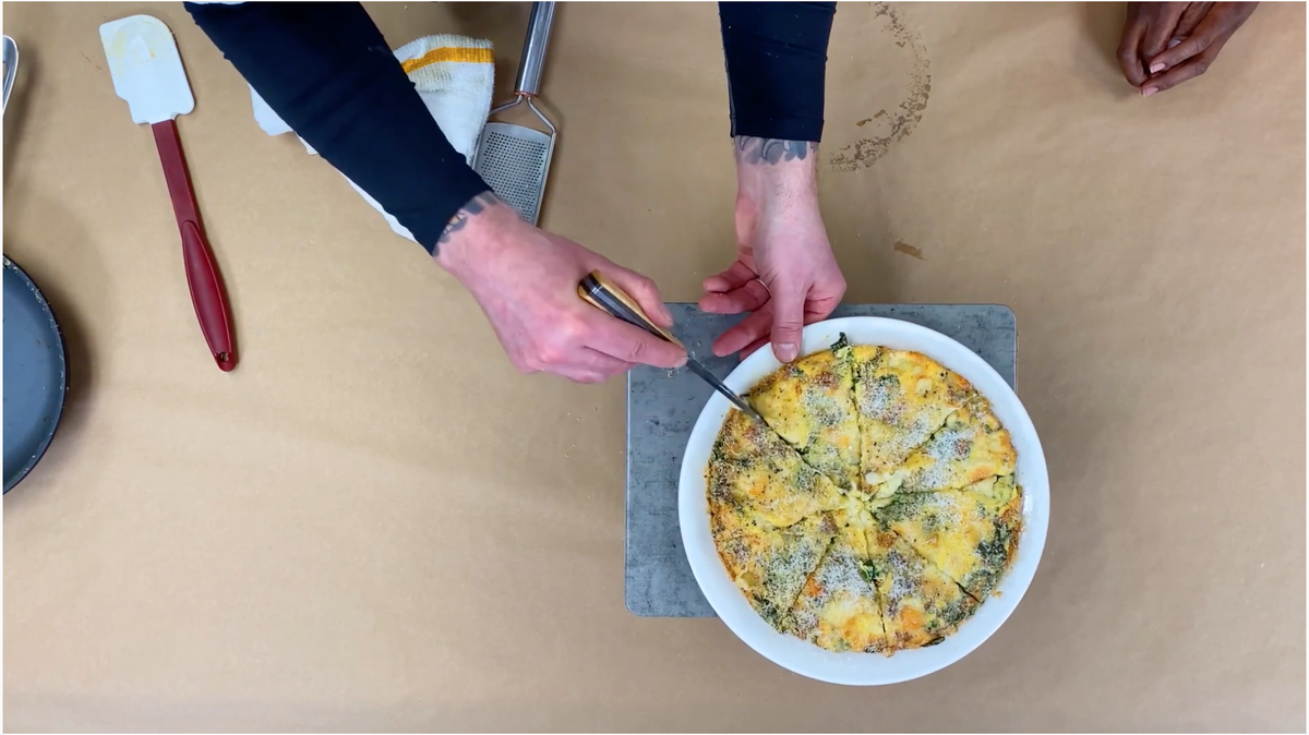 The Black Soil Skillet Frittata, prepared with fresh ingredients grown at locally owned Kentucky farms.