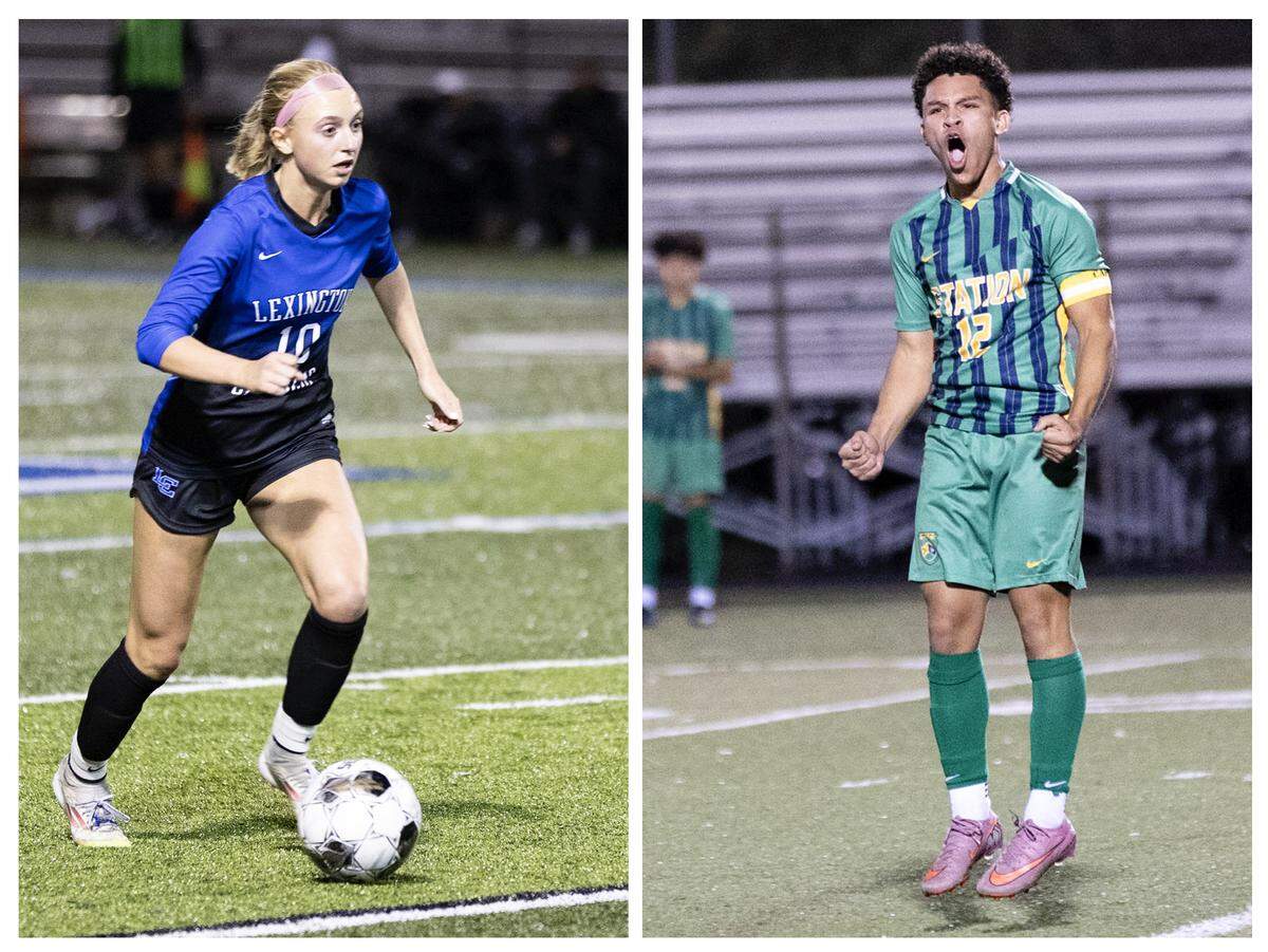 Lexington Catholic’s Joanna Bryant, left, and Bryan Station’s Joaquin Guerrant, will lead their teams into this week’s state soccer semifinals at Paul Laurence Dunbar High School against Sacred Heart and St. Xavier, respectively.
