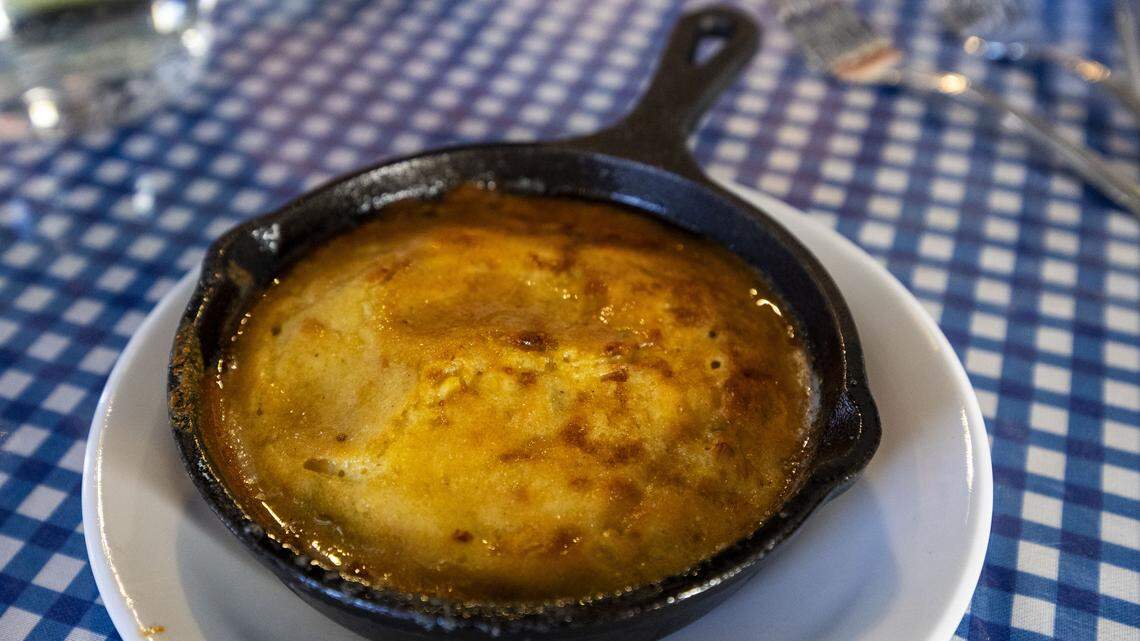 A side of homemade, Southwestern-style cornbread at the Black Squirrel. All sandwiches come with choice of a side dish. 