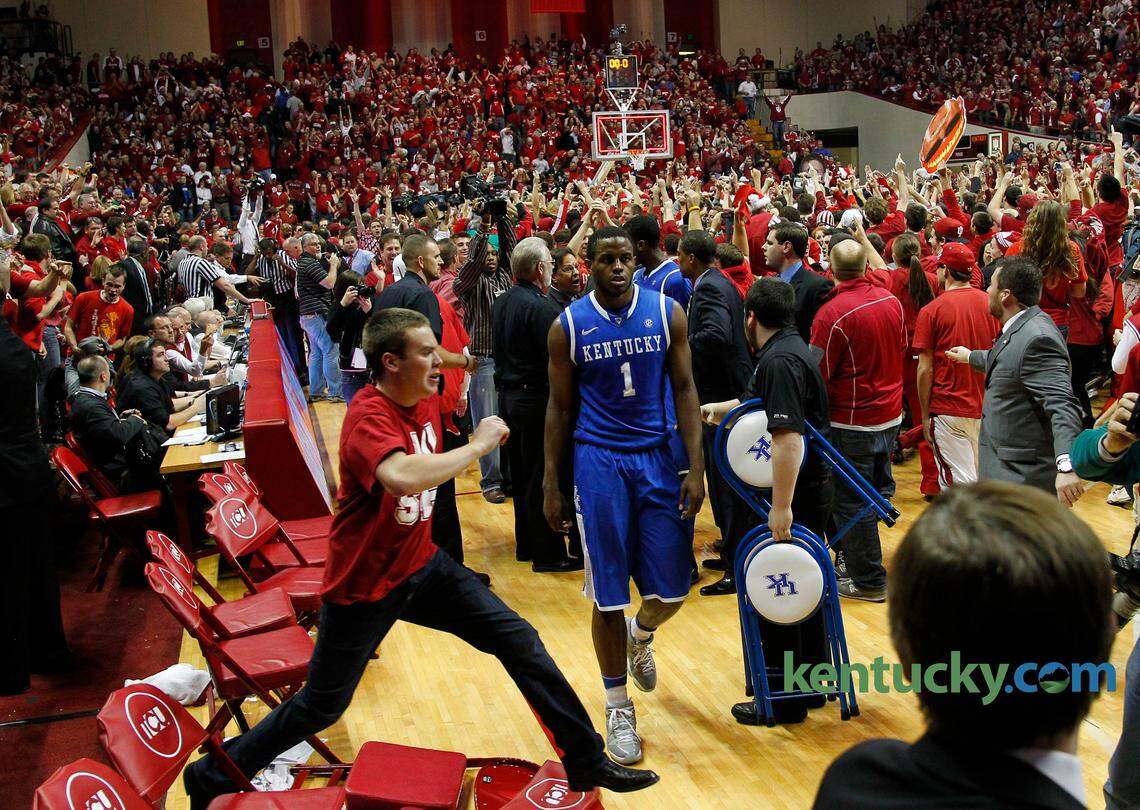 Kentucky guard Darius Miller left the floor after Indiana beat No. 1 Kentucky 73-72 on Dec. 10, 2011, in Bloomington, Ind.
