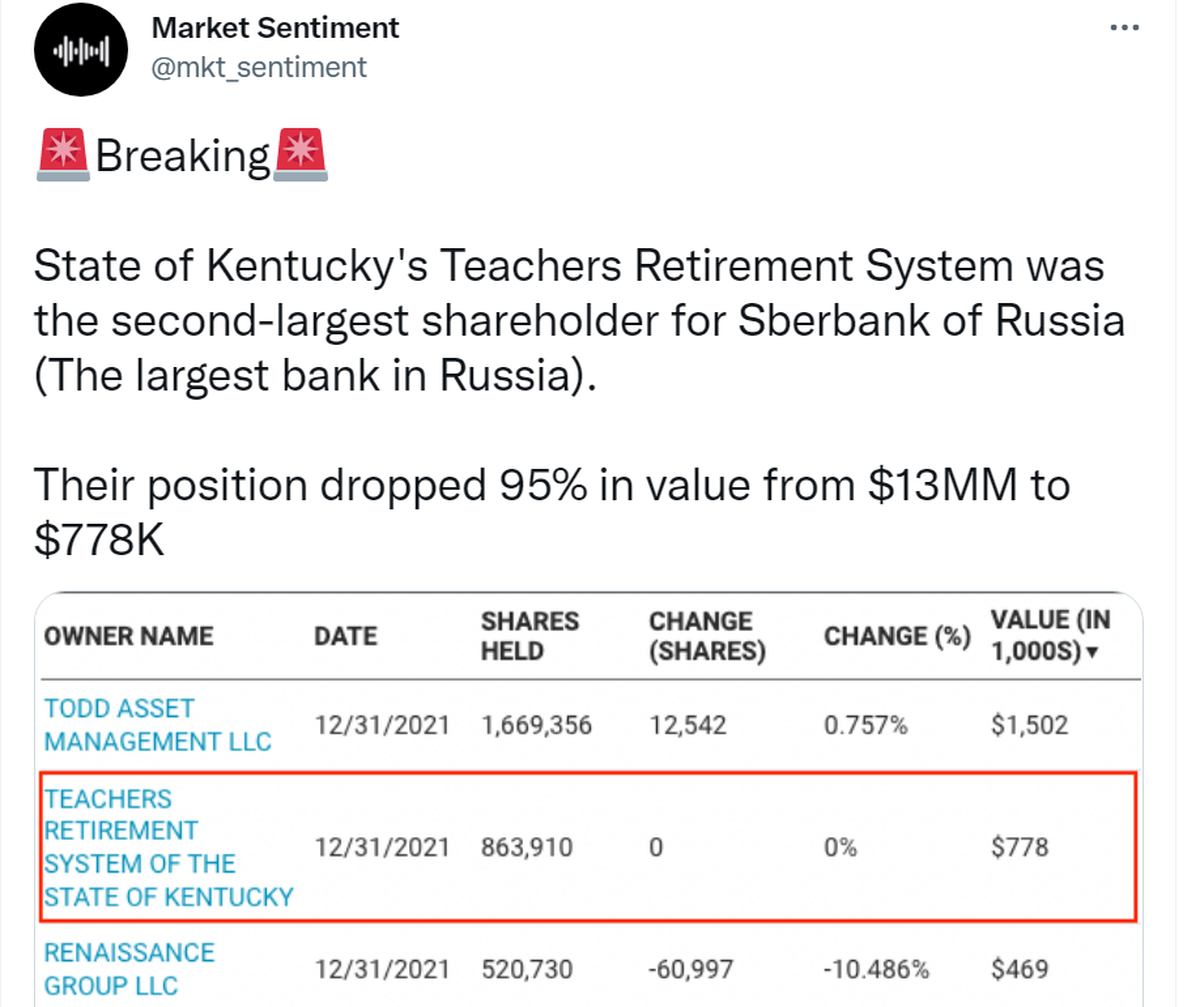 This tweet is not accurate, according to the Teachers’ Retirement System of Kentucky.
