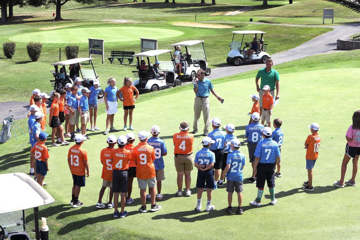 Bobby Baldwin announced the rules during PGA Junior League matches Saturday at Winchester Country Club.