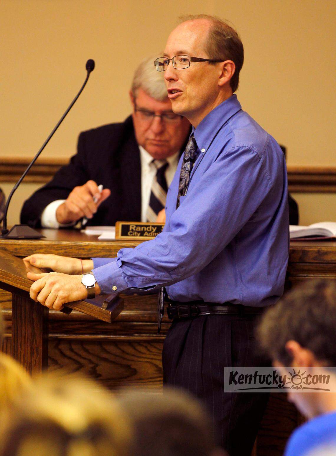 The Rev. Kenneth Gilbert of Union Church spoke in support as Bereans for Fairness held a rally and marched to city hall to face the Berea City Council on Tuesday September 20, 2011. Gilbert also spoke Tuesday night against an ordinance that would appoint a Baptist minister to give the invocations before the council.