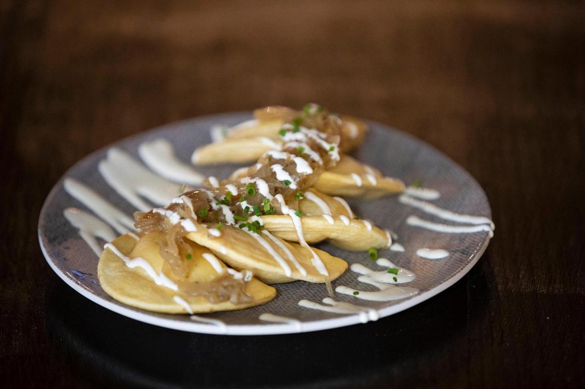 Pierogies plate at German-ish in District 7 Social in Lexington, Ky.