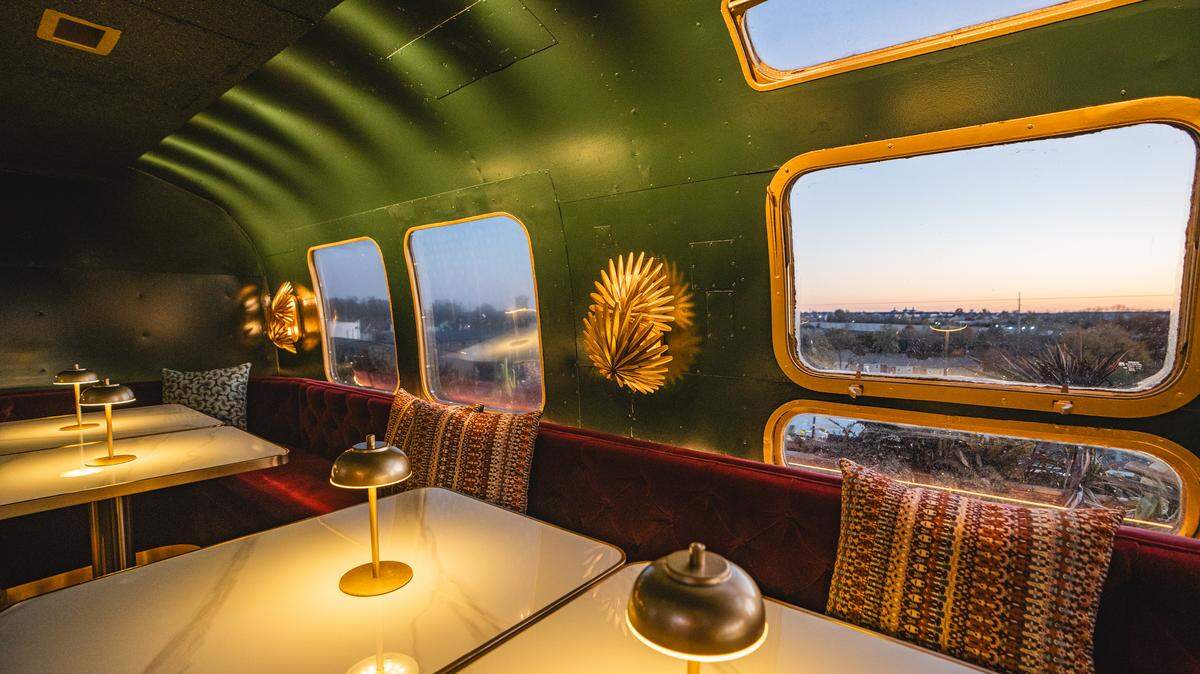 The Manchester Hotel in Lexington has added a vintage Airstream to its rooftop for private dining. The customized travel trailer can seat six to 10.
