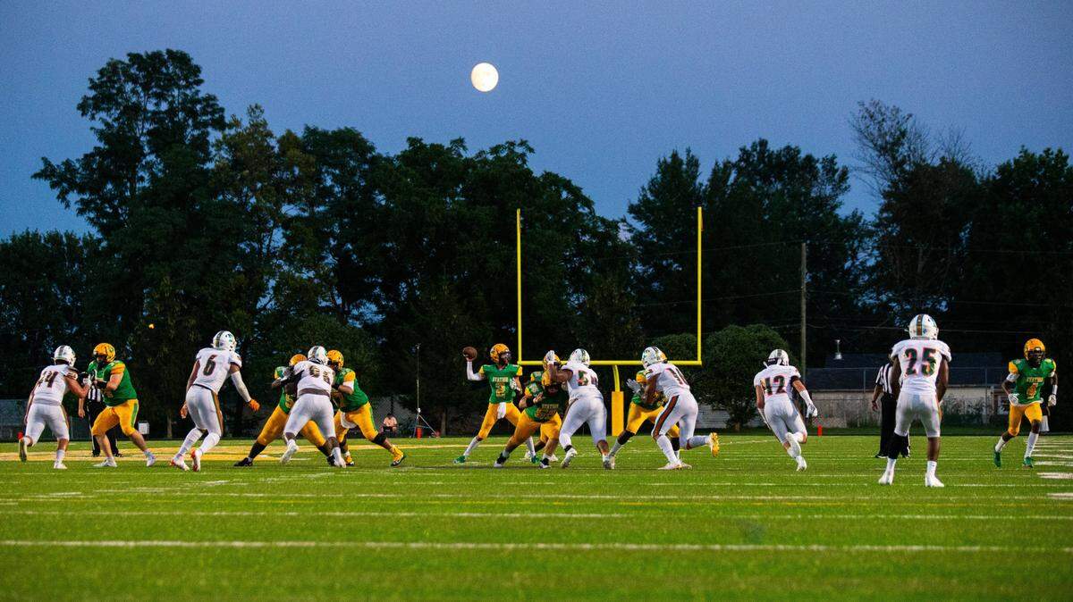 Frederick Douglass high school football takes on Bryan Station earlier this season. Week 7 of the Kentucky high school football season is underway.