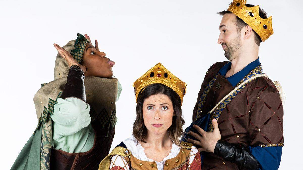 Pei, left, and Prince Charming go on an epic quest during the Lexington Children’s Theatre’s performance of “The Princess and the Peas” Jan. 25-25.