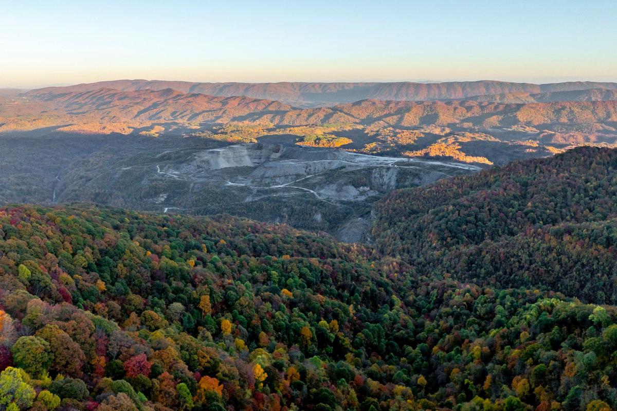 Looney Ridge, a surface mine, is visible from Black Mountain in Harlan County, Ky., on Wednesday, May 5, 2024. A&G Coal Corporation agreed in January 2023 to finish reclaiming the site by Aug. 31, 2023, but has not finished the work.