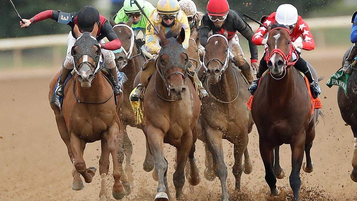Diamond Oops (4) and jockey Florent Geroux won the $200,000, Grade 2 Stoll Keenon Ogden Phoenix Stakes at Keeneland during Friday’s opening day of racing for the Fall Meet.