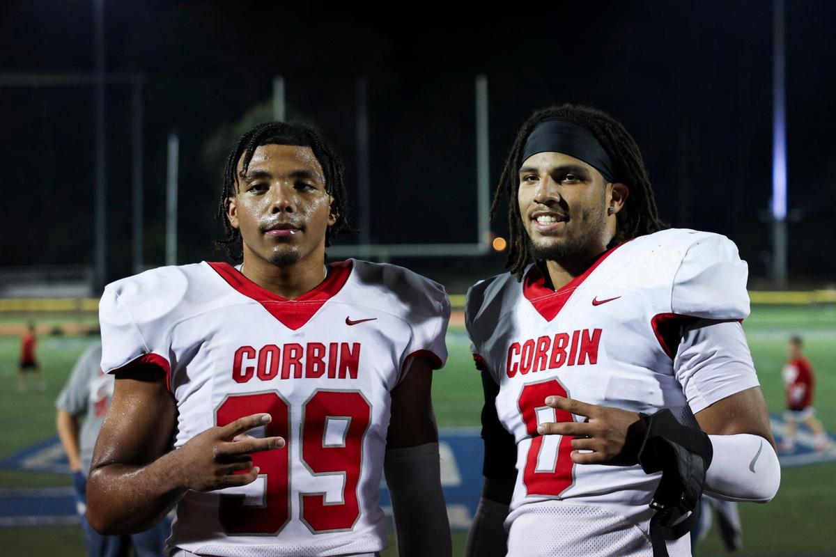 Four-star twins Jerod (99) and Jacob (0) Smith joined the reigning 4A state runner-up Corbin for their senior season.