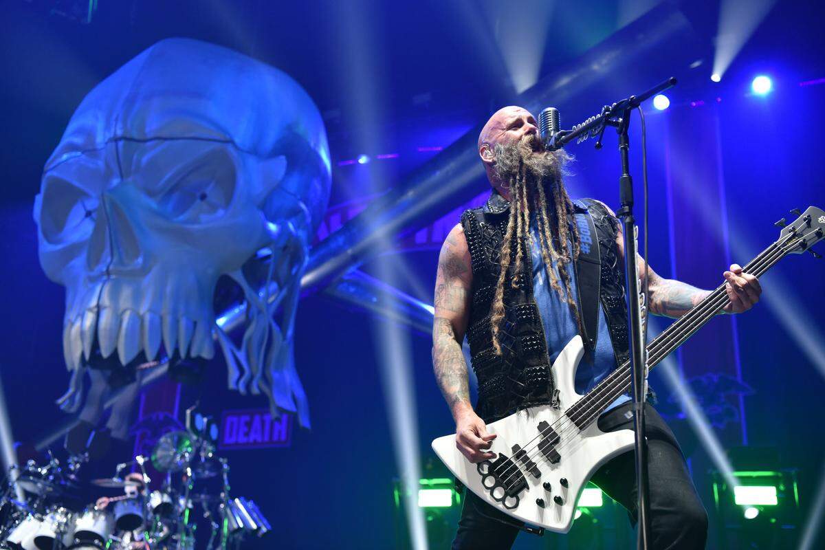 Lexington native Chris Kael plays bass with Five Finger Death Punch. Shinedown and Five Finger Death Punch brought their tour to Rupp Arena in Lexington, Kentucky on May 8, 2018.