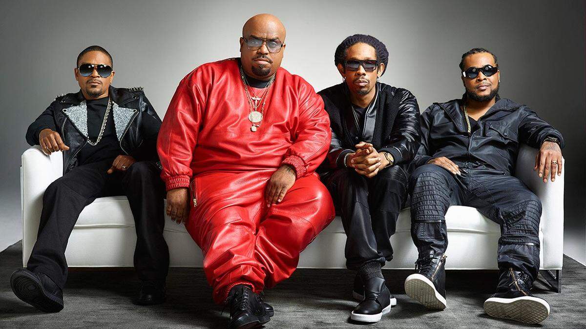 Goodie Mob members are (left to right) T-Mo, Ceelo Green, Big Gipp and Khujo. The Atlanta-based hip hop group will perform at the Manchester Music Hall on Sunday.