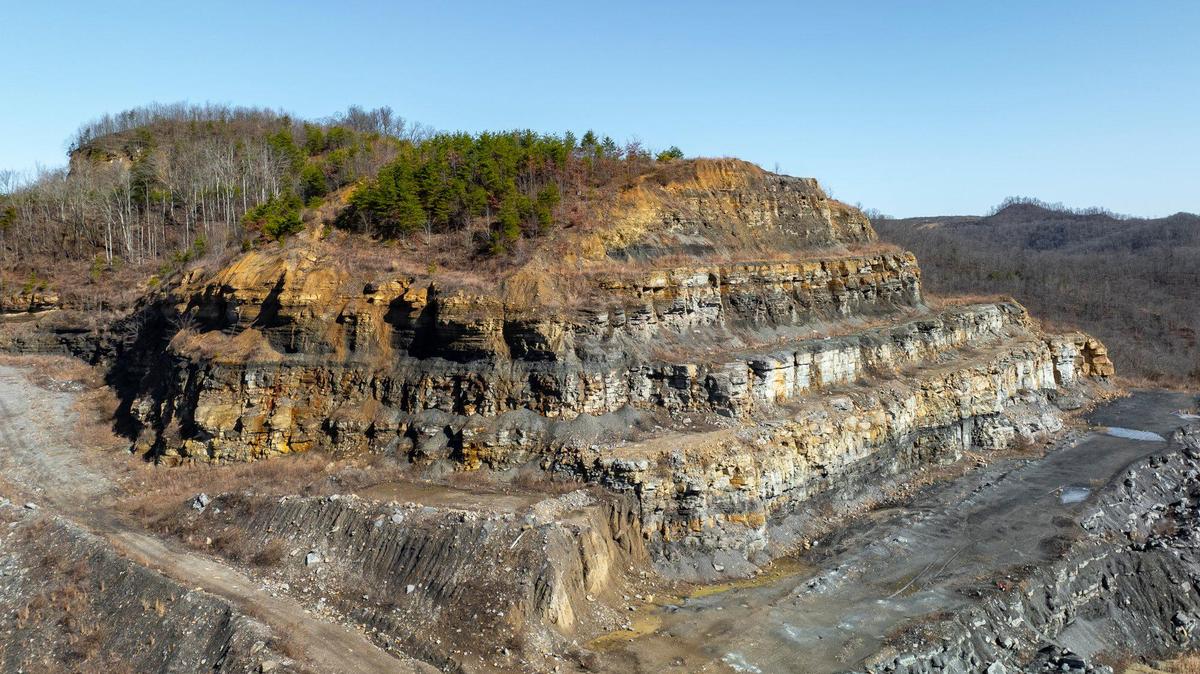 An unreclaimed mine is photographed in Pike County, Ky., on Friday, Feb. 7, 2025.