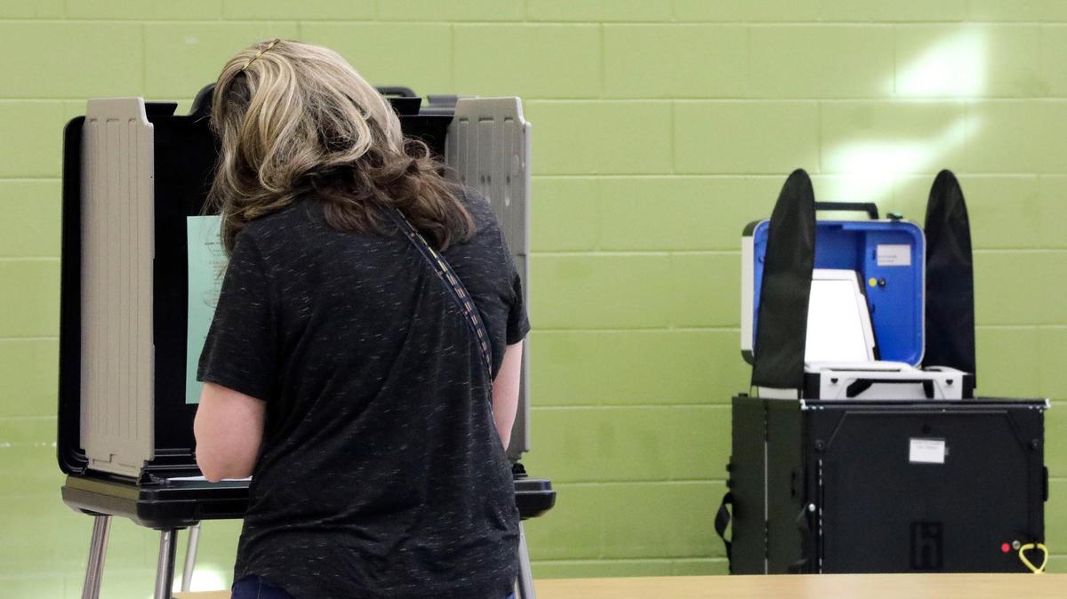 Voters cast their ballots during Kentucky’s Primary Election Day, Tuesday May 17, 2022 at the Fairway precinct in Lexington, Ky.