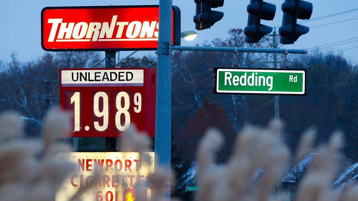 Gas prices dropped last week to less than $2 per gallon at some locations in Lexington, including at Thorntons on Redding Road.