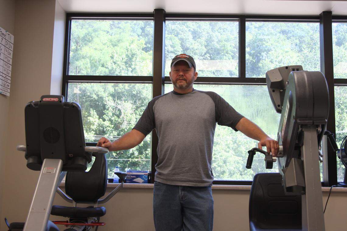 Harold Stiltner, 50, suffers from black lung disease and attends a New Beginnings Pulmonary Rehab in South Williamson twice a week.