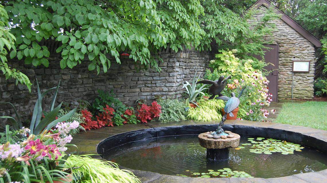 The Walled Garden at Yew Dell Gardens in Crestwood is done in traditionally English style.