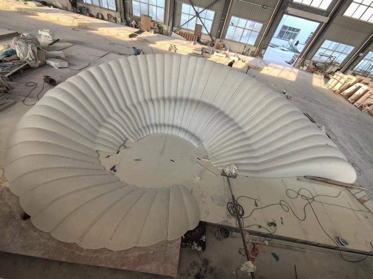 An areal view of the sculpture before it was installed at Gatton Park on the Town Branch.