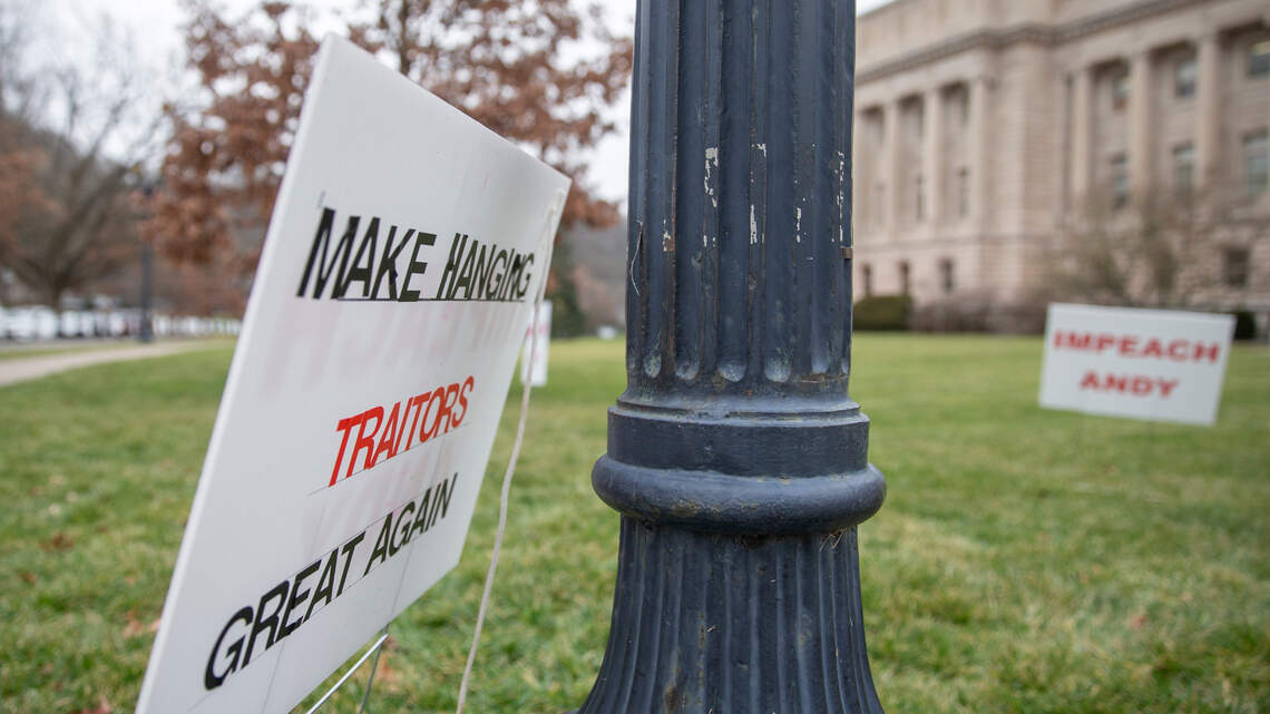 Beshear condemns men who filed impeachment petition, accusing them of terror