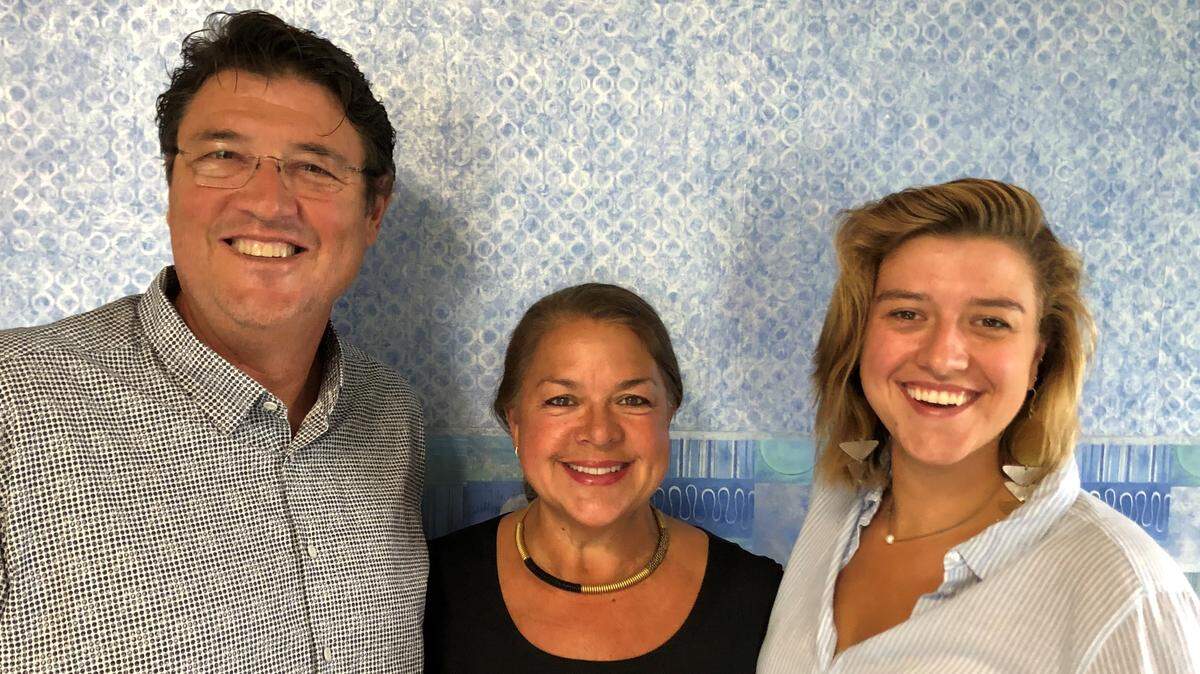 From left to right: Chuck Verderber, Lynda Ulrich and Liesl Ulrich-Verderber.