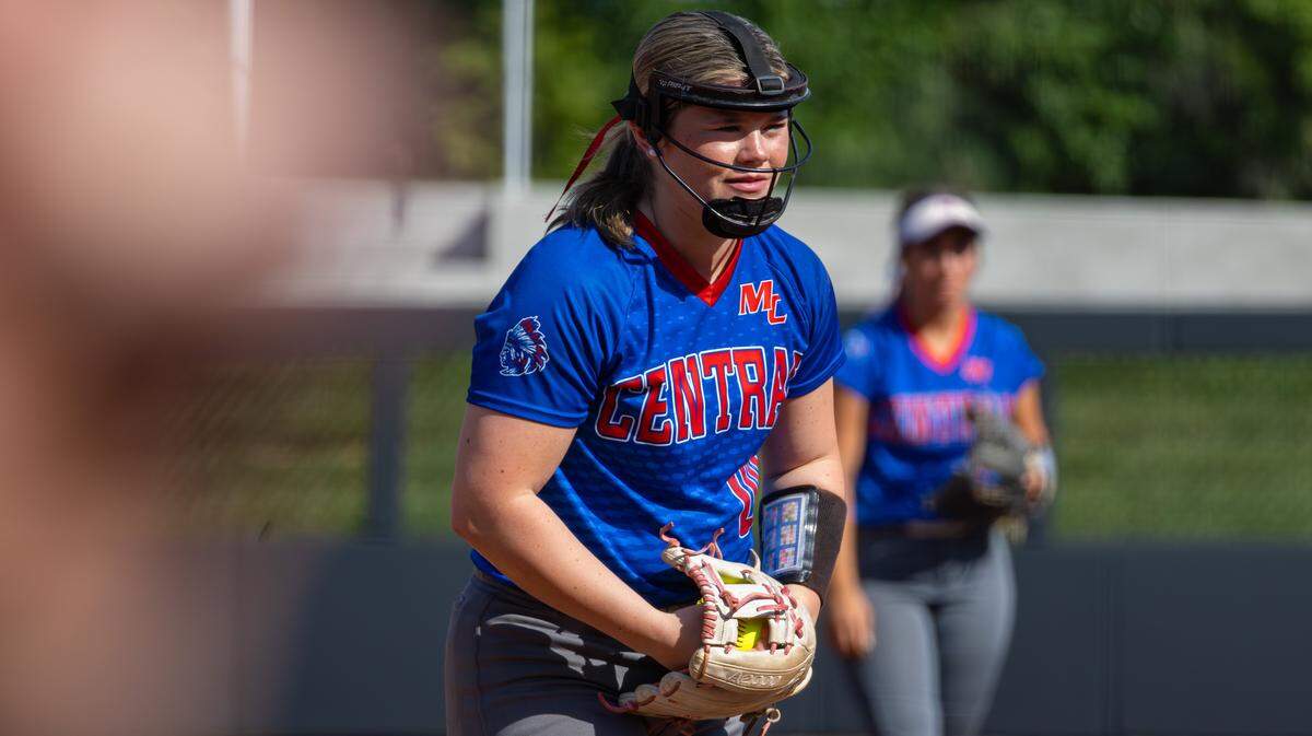 Madison Central's Kate Drury pitched a complete game against Lawrence County in the Softball State Tournament presented by UK HealthCare first round game at John Cropp Stadium in Lexington, Ky, on June 4, 2026.