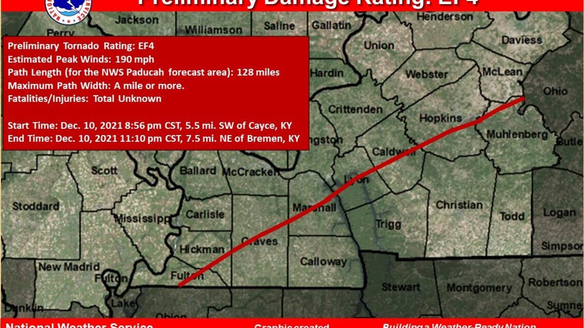 Path of Ky. tornado: latest updates about damage, EF rating | Lexington ...
