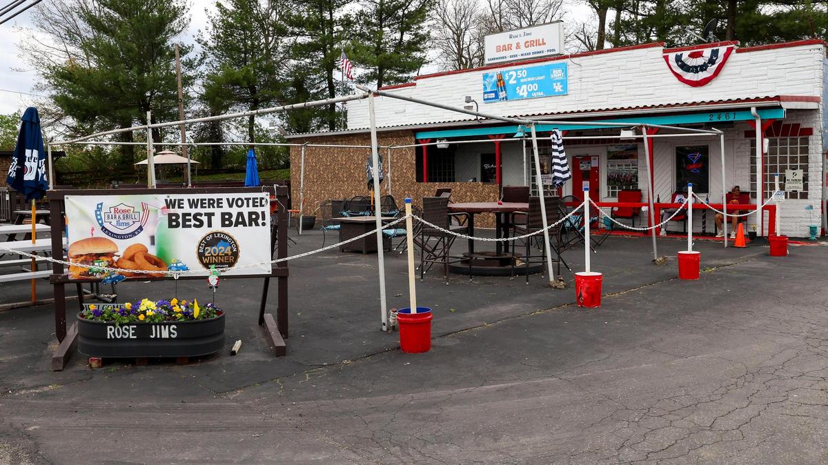 Rose & Jim’s Bar And Grill, photographed April 2, 2025 in Lexington, Ky., opened 40 years ago in 1985 on Georgetown Road, located near the Fayette, Scott county line.